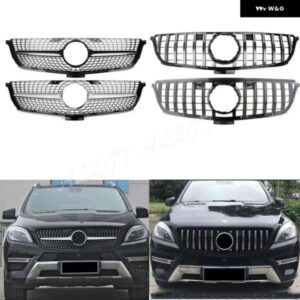 フロント レーシング ビレット バンパー グリル アッパー カバー メルセデス ベンツ W166 ML クラス 2012 2013 2014 ダイヤモンド GTR カス