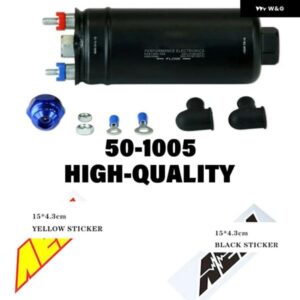 在庫あり 0580254044 50-1005 400LPH 高圧インライン燃料 ポンプ キット E85 10AN フィッティング + 60MM 燃料フィルター ブラケット + A-E