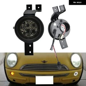 2個 フロントバンパー 2-IN-1 アンバー LED ウィンカー ランプホワイトポジションライトミニクーパー R50 R52 R53 コーナーライト カスタム