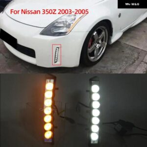 LED フロントバンパーライト デイタイム ランニングライト DRL ウィンカーライト 日産 350Z Z33 LCI 37865 カスタムパーツ アクセサリー 交