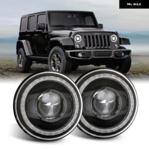 7インチ LED ヘッドライト 12V DRL LED ライト カーアクセサリーアンバーターン 7インチ LED ヘッドランプ LADA NIVA ジープ ラングラー JK