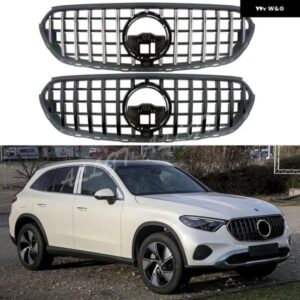 フロント レーシング センターグリル フェイスリフトアッパーバンパー グリル メルセデスベンツ X254 GLC200 220D 2023+ 汎用 カスタムパー