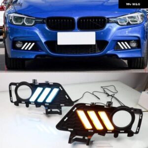 BMW F30 F31 F35 3シリーズ 2013-19 デイタイム ランニングライト LED DRL フォグランプ ウインカー カスタムパーツ アクセサリー 交換用部