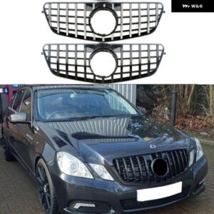 フロント レーシング ビレットバンパー グリル アッパー改築グリル メルセデスベンツ E クラス W212 2009-13 GTR 4 ドア カスタムパーツ ア