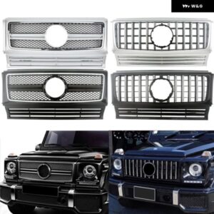 フロント レーシング ビレットバンパー グリル アッパーフェイスリフトグリル メルセデスベンツ Gクラス W463 1990-2018 2014-18 AMG GT カ