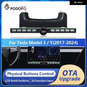 物理ボタン テスラ モデル 3 Y 2017-2024 多機能 パネル センター コンソール アンビエントライト 付き 10ボタン カスタムパーツ アクセサ