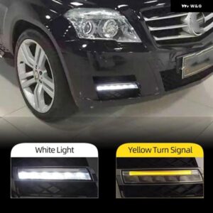 カー点滅 メルセデスベンツ GLK 300 GLK350 GLK500 2008 - 2012 黄色 TRUN 信号 LED DRL デイタイム ランニングライト フォグヘッドランプ