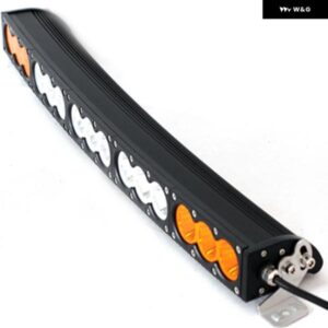 MARLOO カーアクセサリー 27インチ 150ワット アンバーホワイトダブルカラー単列 LED 運転ワークライトバー 12V /24V カスタムパーツ アク