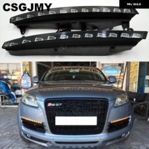 カー点滅 アウディ Q7 38961 LED DRL デイ運転 ランニングライト 昼光 防水 ウインカー付き カスタムパーツ アクセサリー 交換用部品 互換