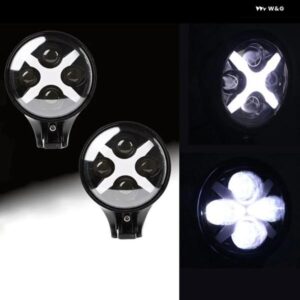2PC 6インチ 60ワット LED スポットライトラウンドワークランプ ホワイト 10ワット X DRL ジープ オフロードフォグドライビングルーフ バー