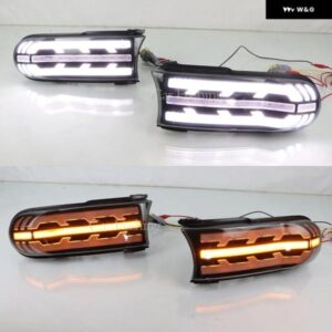1セット 車 LED ヘッドライト DRL デイタイム ランニングライト ランドクルーザー FJ 2007 - 2022 フォグランプ 黄色 ウィンカー フォグライ