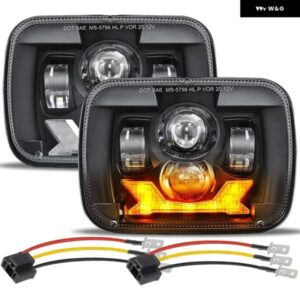 5X7 7X6 LED ヘッドライト 9600LM 180W DOT H6054 DRL ウィンカー HI/LOW シールドビーム ジープ ラングラー YJ チェロキー XJ GMC コマンチ