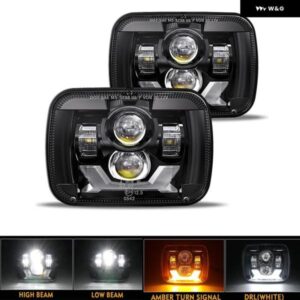 2PCS180W DOT 高輝度アンチグレア H6054 5X7 7X6 LED ヘッドライト DRL ウィンカー HI/ロービーム ジープ チェロキー XJ ラングラー YJ フォ