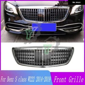 フロントバンパー グリル センター パネル スタイリングアッパーグリル メルセデスベンツ S クラス W222 S450 S560 S680 2014-2019 マイバッ