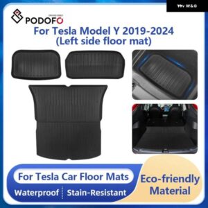 テスラ モデル Y 2019-2024 TPE 全ウェザー型カスタムパッド トランク マット アンチキック パッド インテリア アクセサリー カスタムパー
