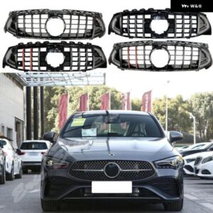 フロント レーシング フェイスリフトアッパーラジエータービレットバンパー グリル メルセデスベンツ W118 CLA CLA180 CLA200 CLA220 2020-