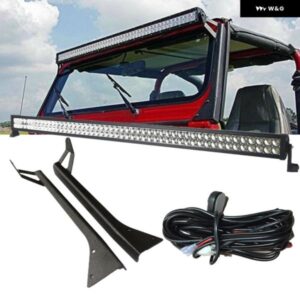 1987-1995 ジープ YJ ラングラー アクセサリー 50インチ LED ライト バー上部ルーフ フロントガラス マウントライトブラケット キット カス