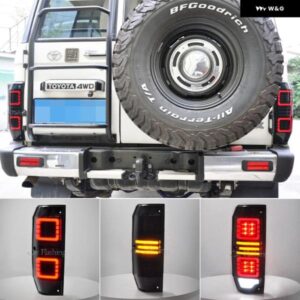 LED テールライト リアランプブレーキリバースダイナミックウィンカー テールライト トヨタ ランドクルーザー LC70 LC71 LC76 LC77 LC78 カ