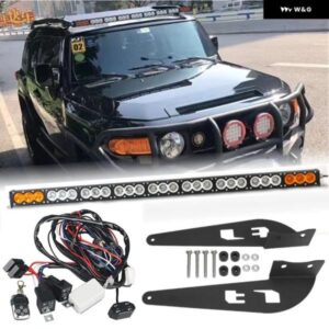 ルーフ ホワイトアンバー 50インチ 270ワット LED ワークライトバー取付ブラケット トヨタ FJ クルーザー 2007-2014 アクセサリー カスタム