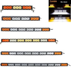 12V 24V LED ライト バー 90ワット 120ワット 150ワット 180ワット 210ワット 240ワット 270ワット 300ワット ホワイトアンバーコンボ 4X4