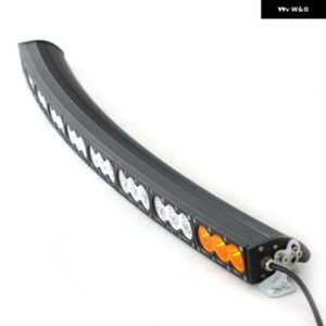 カーアクセサリー 270ワット アンバーホワイトダブルカラー湾曲した単列 LED ライト バー トラック SUV カスタムパーツ アクセサリー 交換