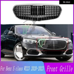 フロントバンパー グリル センター パネル スタイリングアッパーグリル メルセデスベンツ S クラス W223 S450 S500 S680 2020-2023 マイバッ