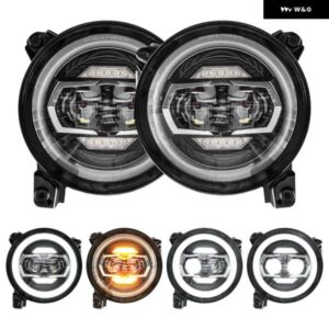 9インチ LED ヘッドライト DRL ウィンカー LED ライト ジープ ラングラー JL JLU サハラ ルビコン グラディエーター JT 2018-2022 カスタム