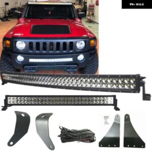 2006-2010 ハマー H3 ルーフ 湾曲した 50インチ 288ワット LED ワークライトバーフロントバンパー 30インチ LED バーライト + 取付ブラケッ