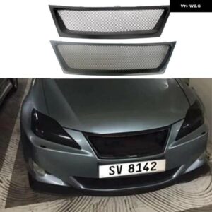 フロントバンパー センターグリル RELEXUS IS250 IS300 2006-2008 マットブラック カーボン 4 ドア カスタムパーツ アクセサリー 交換用部