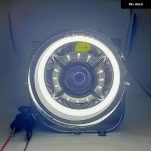 2015-2020 ジープ レネゲード LED ヘッドライト アセンブリ ホワイト ハロー エンジェル アイ DRL ハイ ロービーム プラグ アンド プレイ ヘ