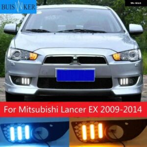 LED DRL デイタイム ランニングライト フォグランプ 12V 車用 ランニングライト 三菱 ランサー EX 2009-2014
