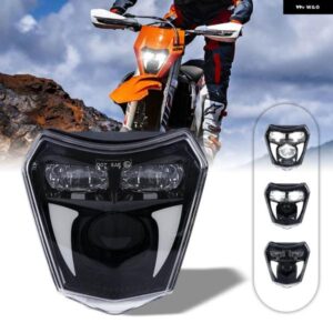 KTM EXC オートバイ LED ヘッドライト スーパーモト エンデューロ 汎用 DRL 12V ダート バイク ヘッドランプ KTM EXC EXCF SX SXF XC XCF XCW