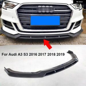 アウディ A3 S3 2016-19 デフレクターガード デコレーション スタイリング フロント バンパー ロワーチン リップスプリッター ディフューザー キット