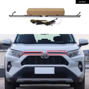 トヨタ RAV4 2019 2020 DRL デイタイム ランニングライト ウィンカー フォグランプ ベゼル クローム トリム カーアクセサリー ホワイト イエロー