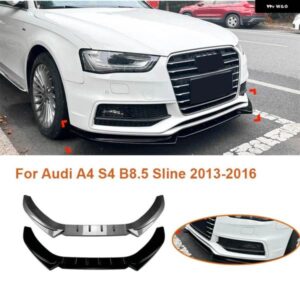 車用フロント バンパー スポイラー スプリッターリップ アウディ A4 S4 B8.5 SLINE 2013-2016 ロワーブレード トリム ガード プロテクター カナード