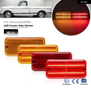 シボレー /GMC トラック C/K 1500 2500 3500 サバーバン ブレイザー Gシリーズ バン FR アンバー レッド LED バンパー サイド パーキング シグナルライト
