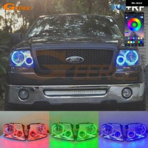 フォード F-150 F150 2004-08 BLUETOOTHアプリ RFリモート 超高輝度マルチカラーRGB LEDエンジェルアイキット ハローリング