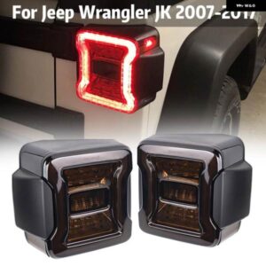 2X JEEP WRANGLER JK 2007-2017 車用 LED リア テールライト リバースブレーキ ウィンカーランプ ランニングライト