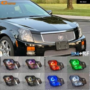 キャデラック CTS 2003-07 BLUETOOTH APP ダイナミックシーケンシャルマルチカラー RGB LED エンジェルアイキット ヘックスハローリング