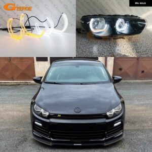 フォルクスワーゲン VW シロッコ III 2008-2013 超高輝度デイライトウィンカー REDTM M4 スタイル LEDエンジェルアイキット ハローリング