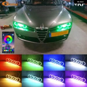 アルファロメオ 159 ブレラ スパイダー RFリモート BLUETOOTH対応アプリ マルチカラー 超高輝度 RGB LED エンジェルアイキット ハローリング