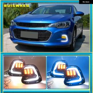 1セット LED デイタイム ランニングライト ウィンカー フォグランプ カバー DRL シボレー キャバリエ 2016-19