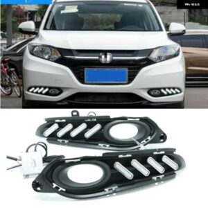ホンダ HR-V HRV / VEZEL 2015-2018 DLAA LED ライトバー DRL デイライト デイタイム ランニングライト フォグランプ カバー 配線セット付き