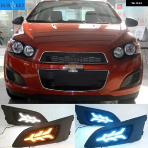 デイライトランプ 1ペア シボレー シボレー アベオ ソニック 2011 2012 2013 LED DRL デイタイム ランニングライト
