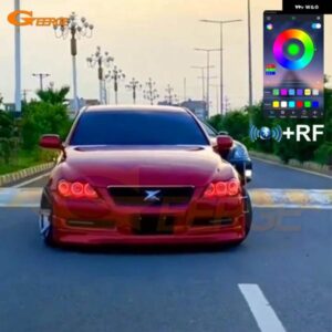 トヨタ マークX マークX I REIZ 2004 2005 2006 - 2009 BLUETOOTHアプリ 超高輝度マルチカラーRGB LEDエンジェルアイキット ハローリング