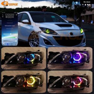 マツダ 3 BK BLスピード マツダ スピード マルチカラー RGB LED エンジェルアイ ヘックス ハローリング ダイナミック シーケンシャル ウィンカー ライト DRL