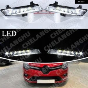 ルノー クリオ 2016-19 1ペア デイタイム ランニングライト 超高輝度 防水 DRL ストリップ 車用 汎用