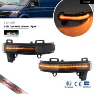 スモーク 2017-2023 VW CRAFTER SY/SZ MAN TGE 2019-2023 GRAND CALIFORNIA ダイナミック LED サイドミラー ウィンカー ブリンカー ランプ