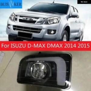ISUZU D-MAX DMAX 2014 2015 LED DRL デイタイム ランニングライト 12V ABS フォグランプ カバー ウィンカー付き 1セット