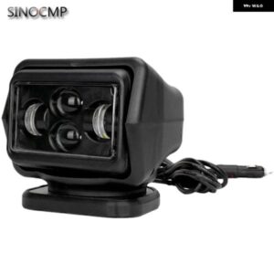 1PC 7インチ 60W LEDサーチライト 回転式 リモコン 運転スポットライト トラック IP65 6000K カーパーツアクセサリー